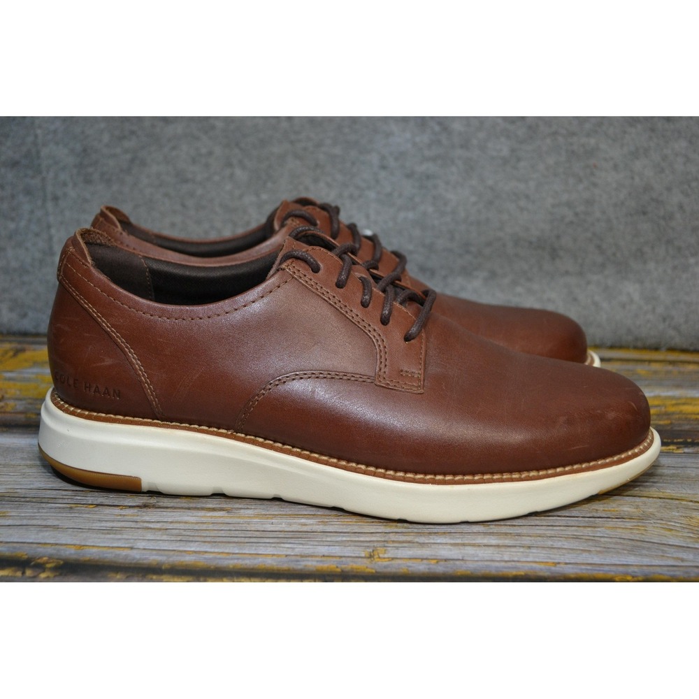 Cole Haan Grand Shoes Mens 8 M Brown Leather Atlantic Lace Up Oxford Sneakers